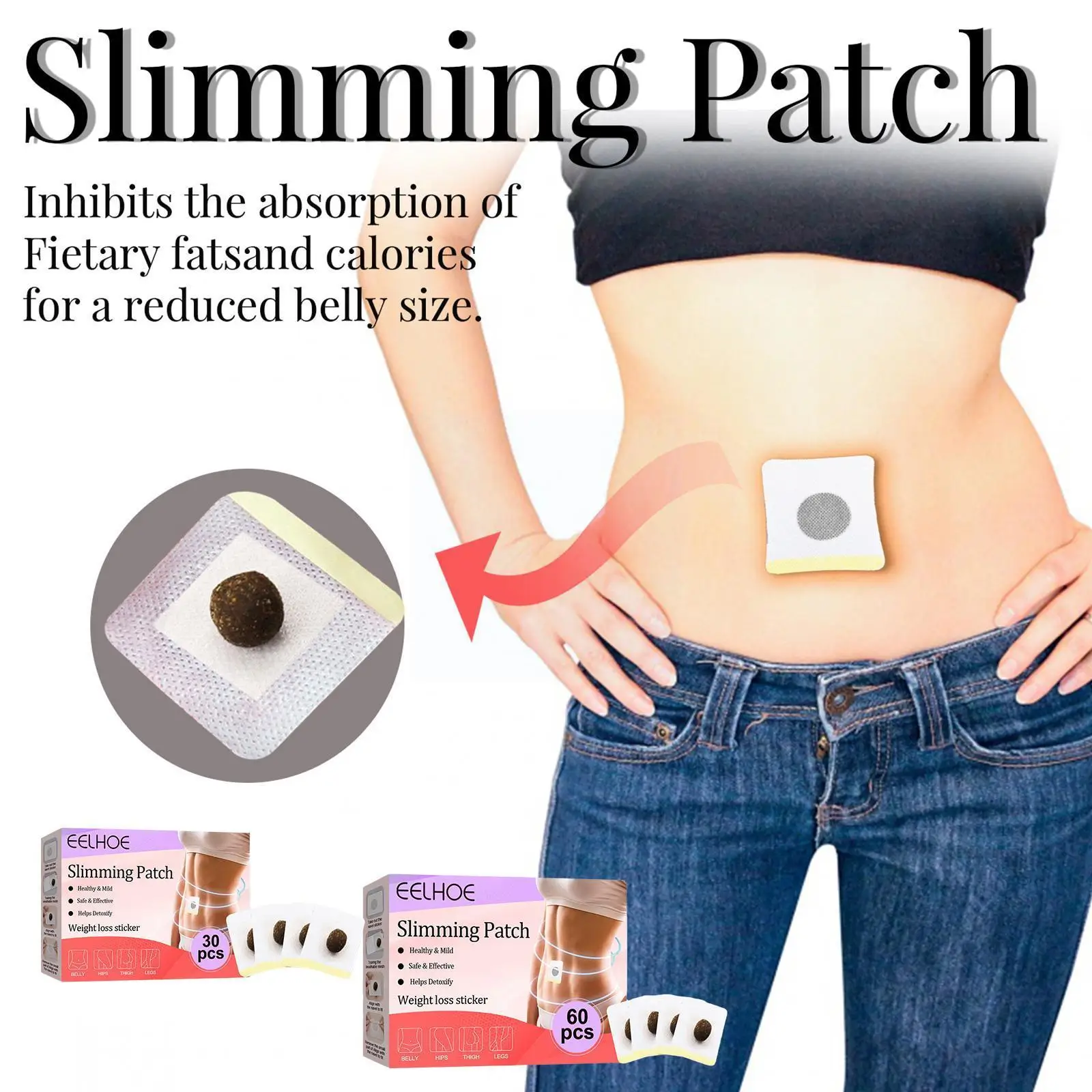

30/60Pcs Slim Patch Navel Sticker Fat Burning For Losing Weight Cellulite Fat Burner For Weight Loss Paste Belly Waist B8C2