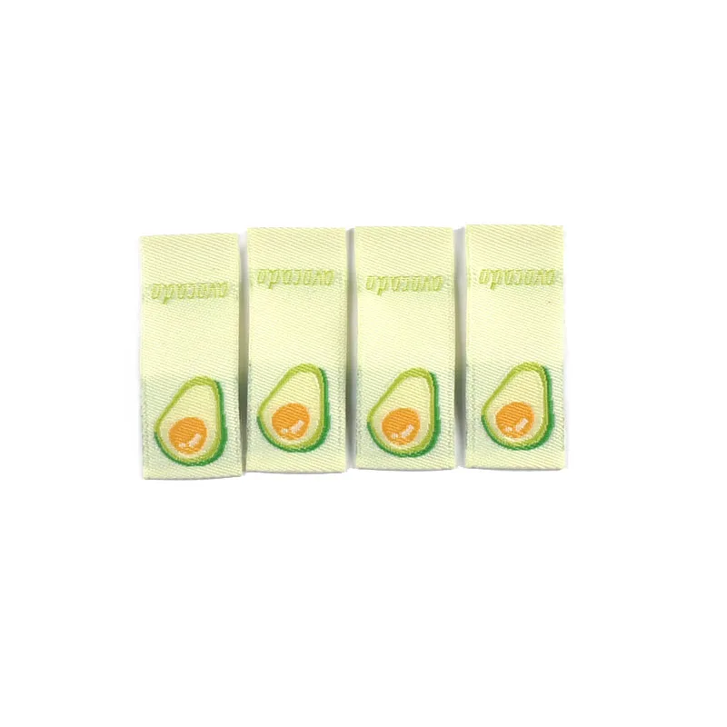 50 шт. прямоугольные этикетки с фруктами 40 х15 мм