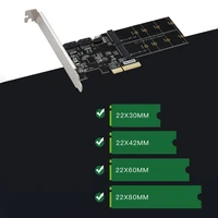 pcie3 0 x4 to 2 port m 2 b key expansion card pcie3 0 x4 to 2 port sata3 0 adapter card asm1164 chip adapter card