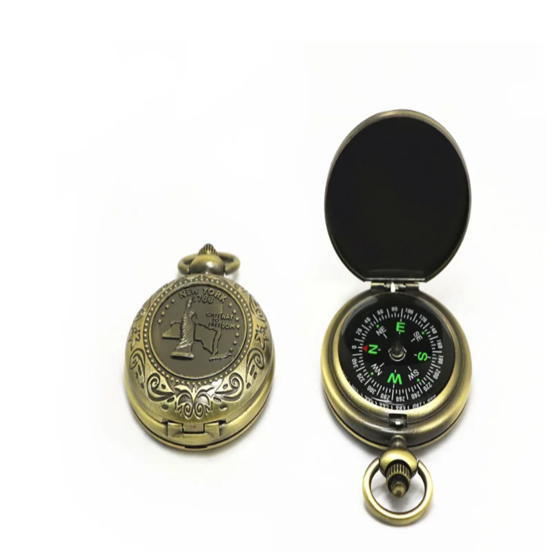 

Vintage pocket watch Compass Compass needle Bronze clamshell compass