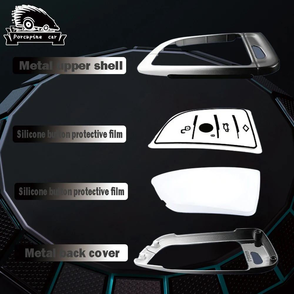 Черно-белый градиентный автомобильный брелок из сплава для BMW 1 3 5 X1 X3 X4 X5 X6 F36 F25 F26