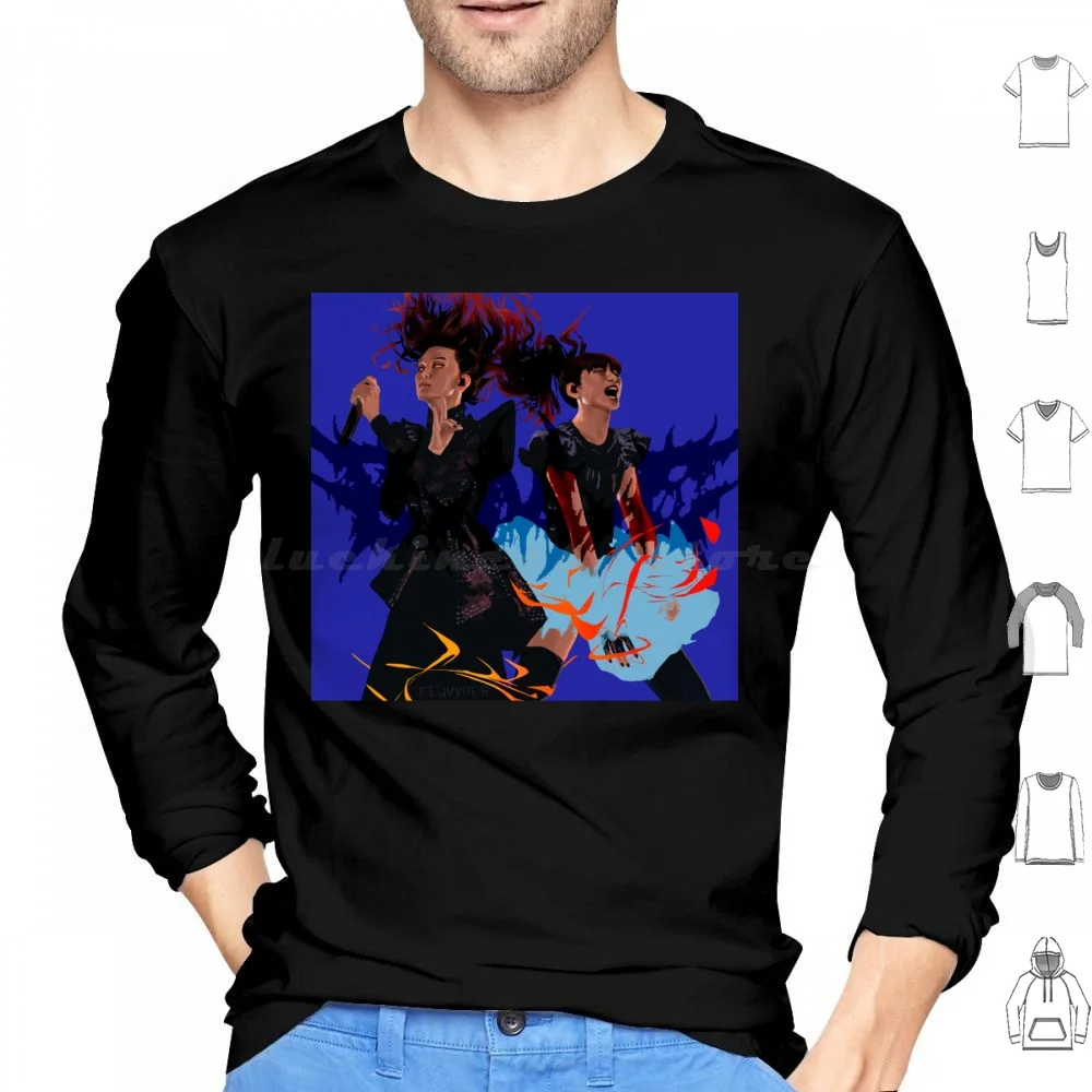 Bxmxc толстовка из хлопка с длинным рукавом Sumetal Moametal Suzuka Nakamoto Moa Kikuchi металлический