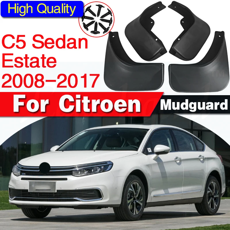Set Car Mud Flaps For Citroen C5 Sedan Estate 2008-2017 Mudflaps Splash Guards Mud Flap Mudguards Fender 2009 2010 2011 2012