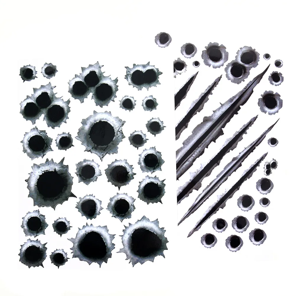 Модный новый креативный автомобильный Стайлинг 3D Поддельные пули отверстие