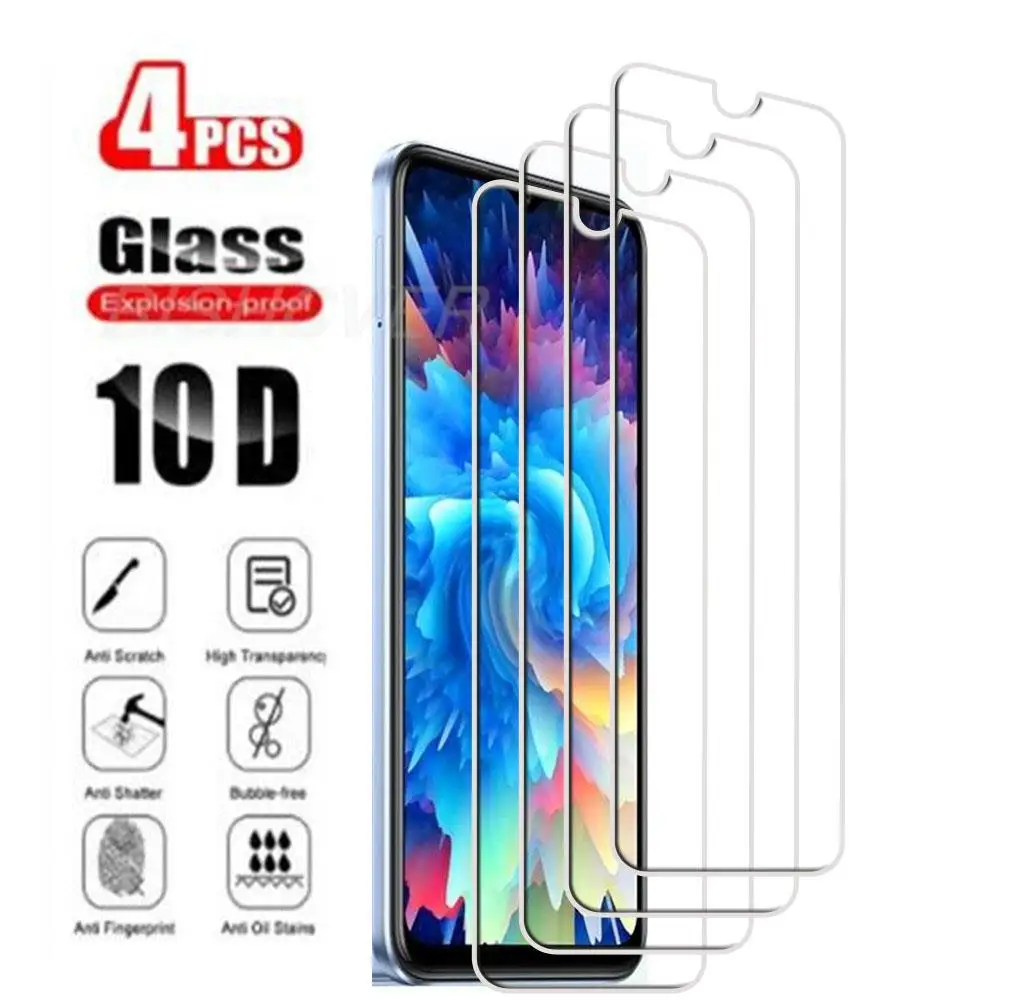 4 шт. закаленное стекло для Infinix Hot 20 5G NFC InfinixHot20 Hot20 6,6 дюймов Защитная пленка для экрана зеркальная пленка 9H