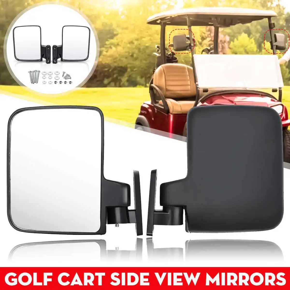 Cart Mirrors Side Mount Rear View Mirror For Club Car Ezgo F