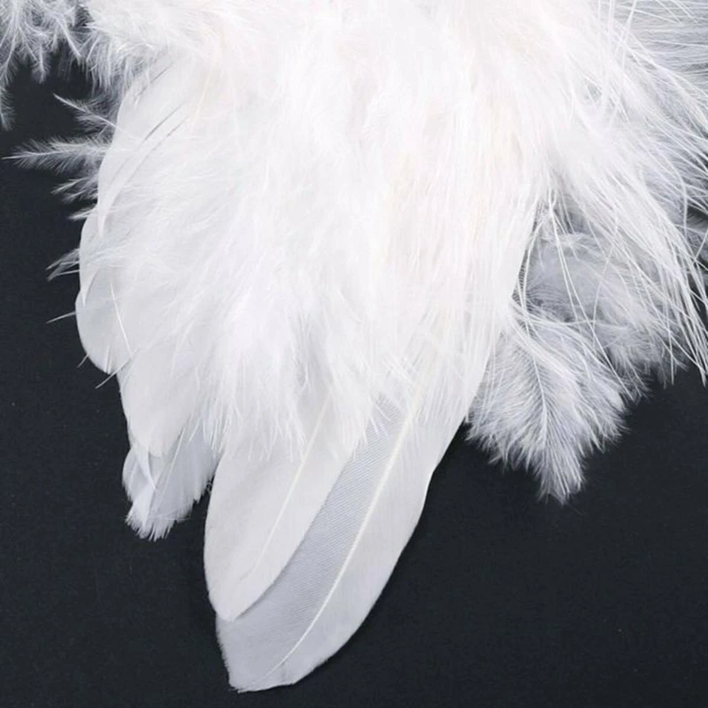 

10Pcs White Feather Wing Lovely Chic Angel Christmas Tree Decoration Hanging Ornament Home Party Wedding Ornaments Wall Decor