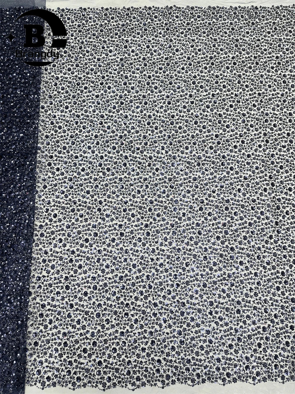 Элегантная африканская Тюлевая вышивка из бисера кружевная ткань 2024