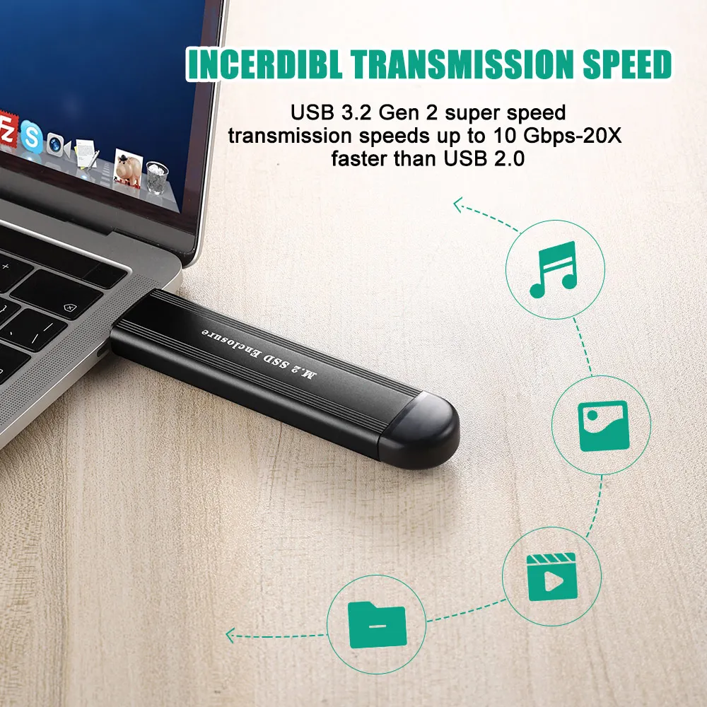 

Чехол для M2 SSD, Футляр NVME M.2 на USB Тип C 3,1, адаптер SSD для NVME PCIE NGFF SATA M/B Key SSD Disk Box M.2 SSD, чехол hd, Новинка