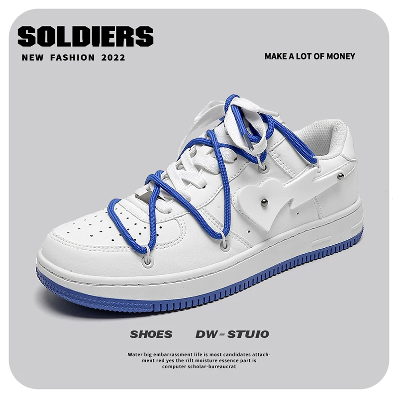 Men's Casual Shoes Lightweight Breathable Men Shoes Flat Lace-Up Men Sneakers White Unisex Tenis Masculino Women running shoes