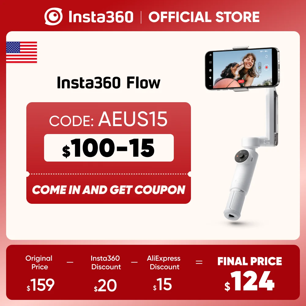 Стабилизатор для смартфона Insta360 Flow Gimbal-AI