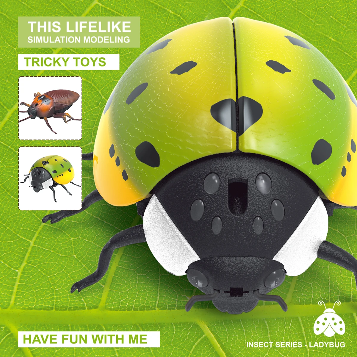 

Induction Animal Toy Electric Obstacle Avoidance Toy Battery-operated Sensing Ladybug Toy High Simulation Animal Toy Electric