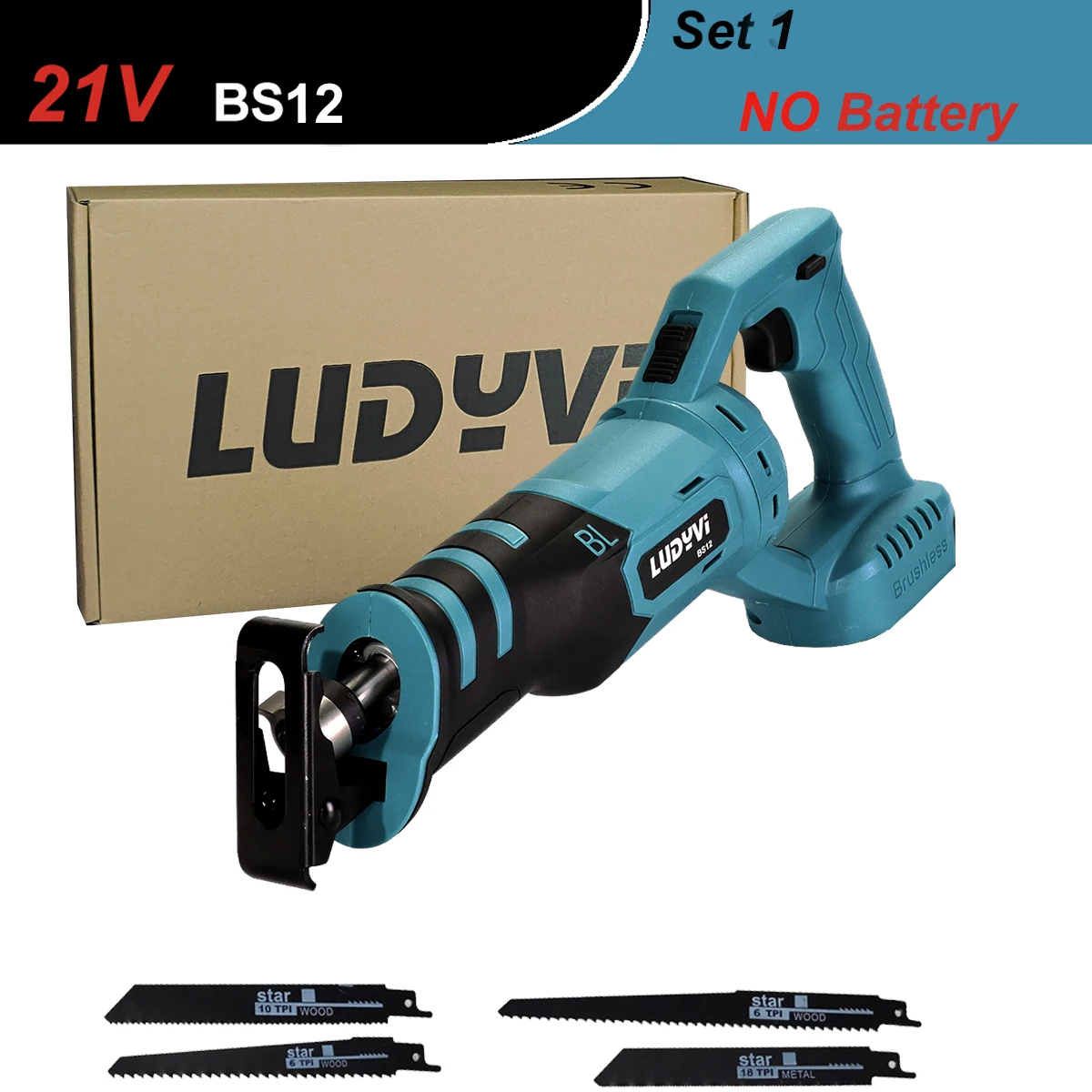 

Бесщеточная сабельная пила LUDYVI, аккумуляторная, для Makita 18В