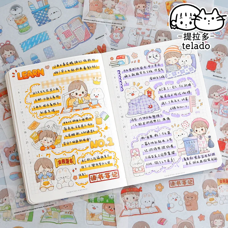 27 шт./лот Kawaii канцелярские наклейки Abu Going to School серия планировщик декоративные