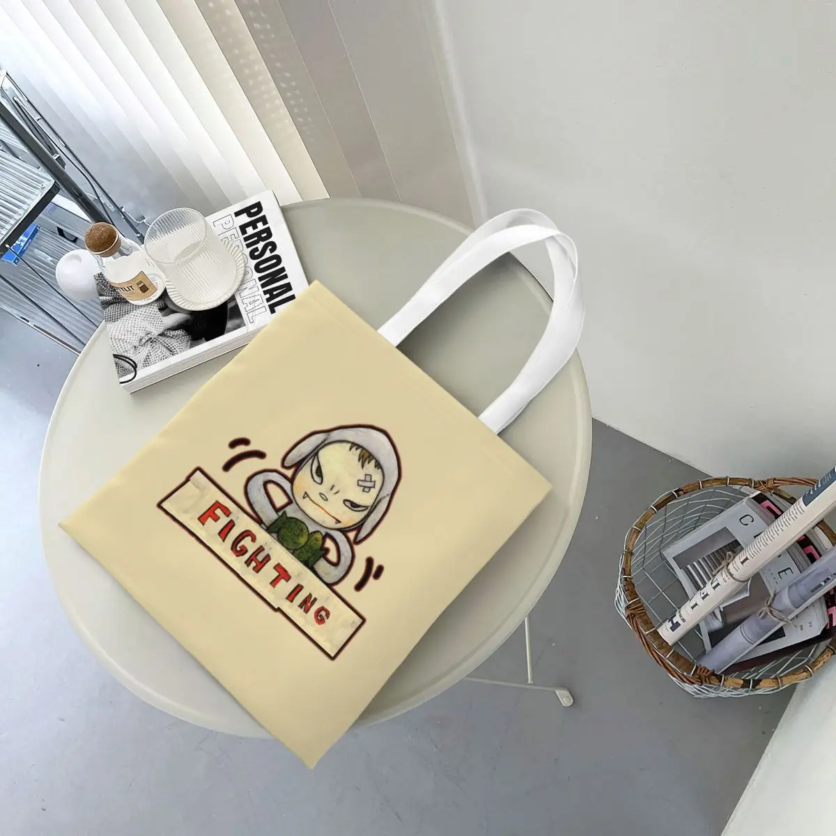Сумка-тоут Yoshitomo Nara Fighting многоразовая вместительная сумка для покупок унисекс