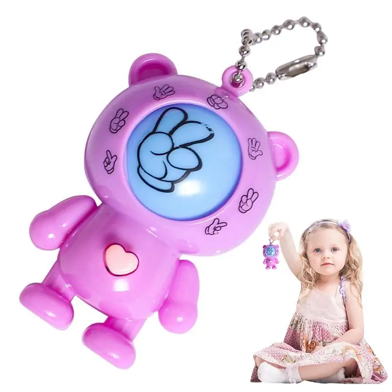 

Fist Guessing Toy Sensory Rock-Paper-Scissors Finger Game Mini Stress Relief Toy Keychain Party Props For Toddlers Birthday