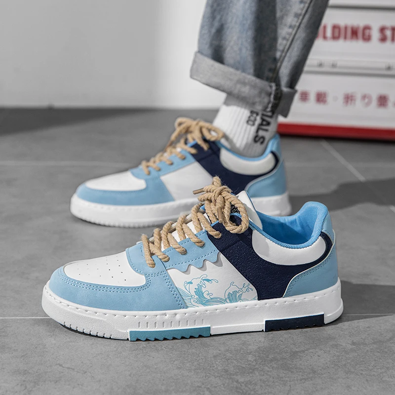 

Мужские повседневные туфли, Классические дышащие мужские туфли на плоской подошве, со шнуровкой, теннисные мужские модные кроссовки, тепла...