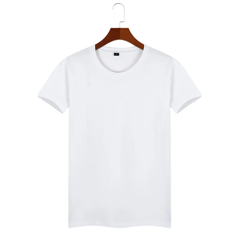 

2368-R-Short-sleeved T-shirt male 2018 summer cotton simple print men's white T-shirt