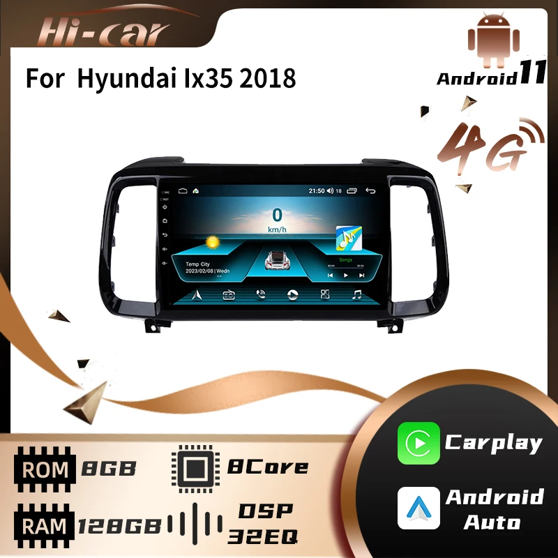

Автомагнитола 2 Din для Hyundai Ix35 2018, автомобильное радио, стерео, Wi-Fi, Carplay, GPS-навигация, мультимедийный видеоплеер, головное устройство