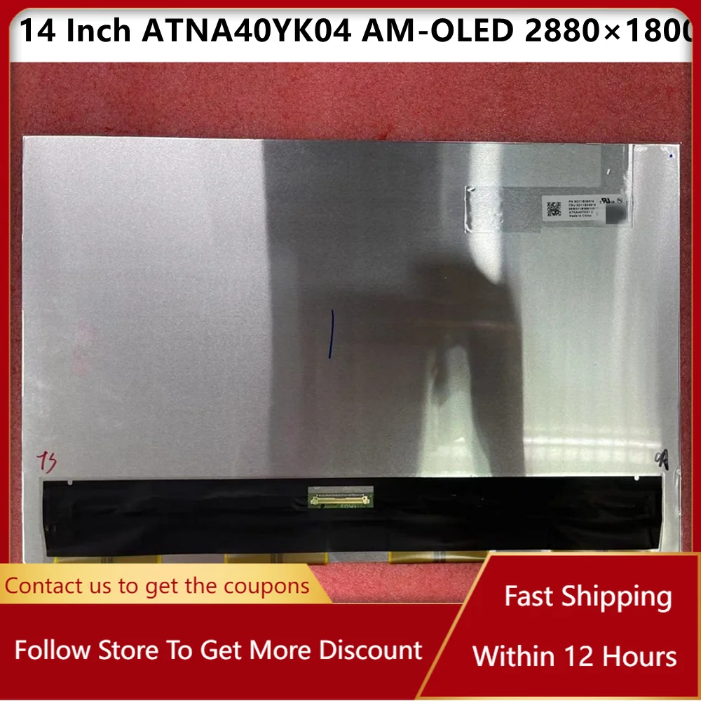 

Жидкокристаллический дисплей ATNA40YK04, 14 дюймов, 2880 QHD, 1800 х 100%, 90 Гц, для Asus Zenbook 14, UM3402, UX3402, sRGB