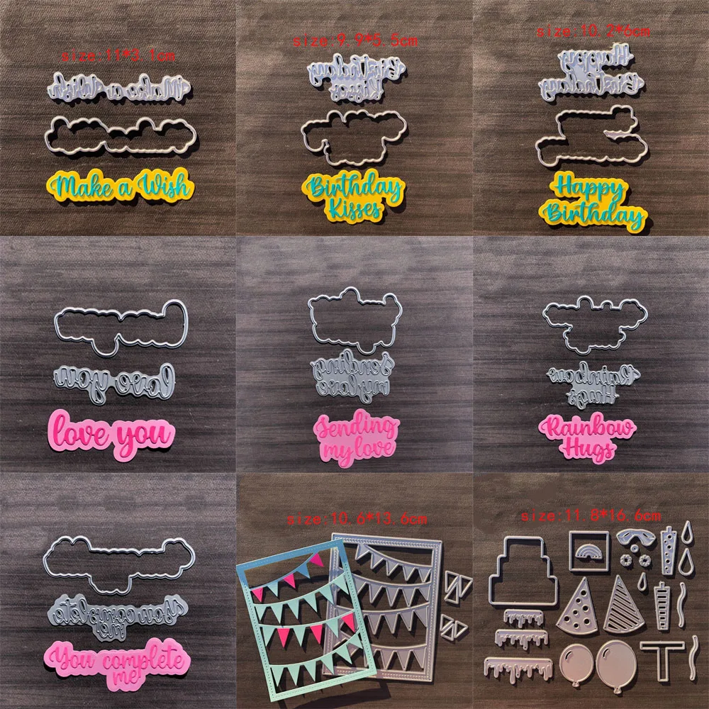 Коллекция английских слов, металлические Вырубные штампы, сделай сам, скрапбукинг, фотоальбом, декоративное тиснение, бумажная карта, набор Craf, Новое поступление 2022