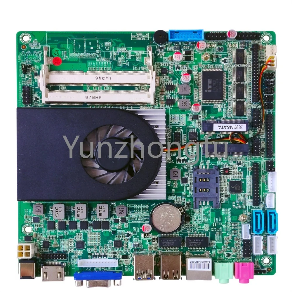 19V MSATA 256GB SSD DDR3 16GB RAM 6COM SIM-карта динамик линейный выход Mic-in 4 * USB3.0 VGA EDP Core i7-6600U материнская плата