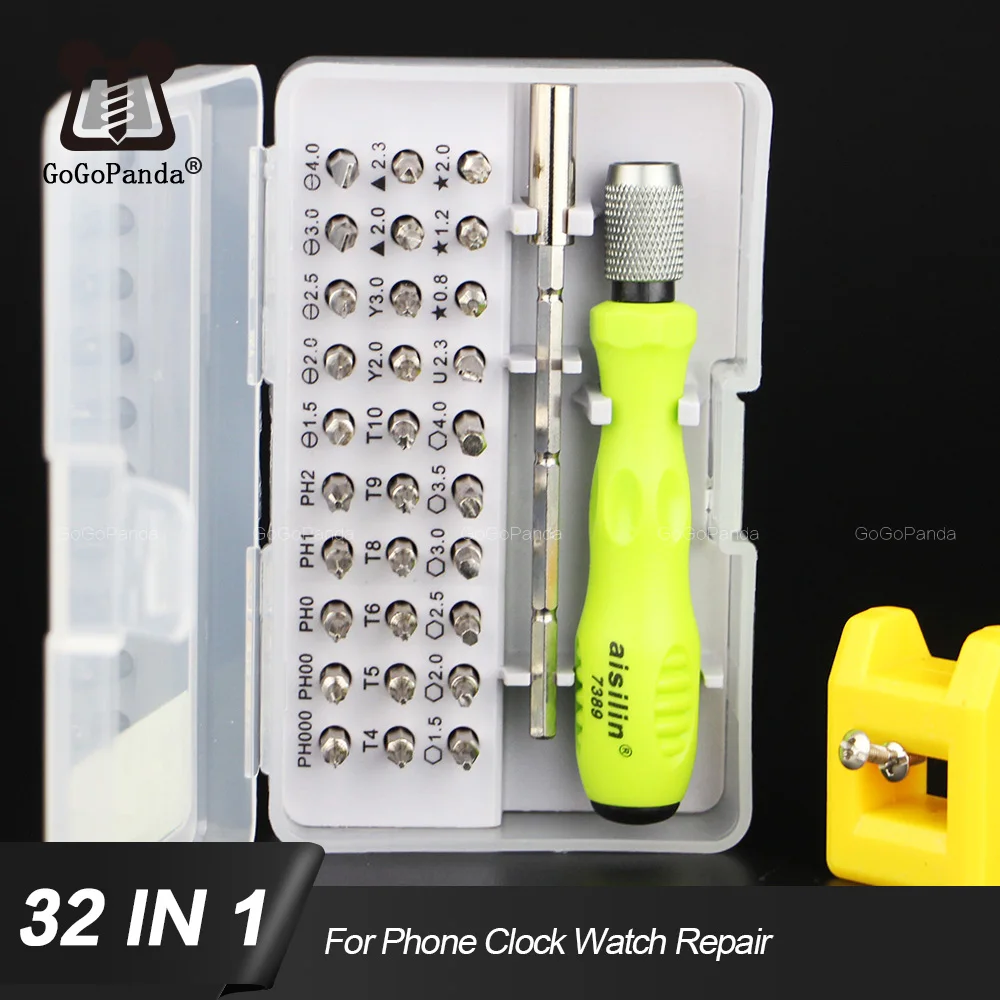 

Free Shipping 32 IN 1 Magnetic Screwdriver Set Multi-Purpose Precision Screw Special 0.8 star For Phone Clock Watch Repair