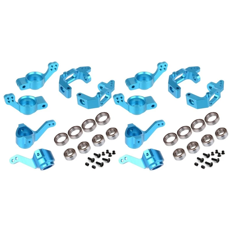 

2X For 1/10 94123 94111 HSP Upgrade Parts 102010 102011 102012 02014 02015 Ball Bearing Steering Hub Mount Set,Blue