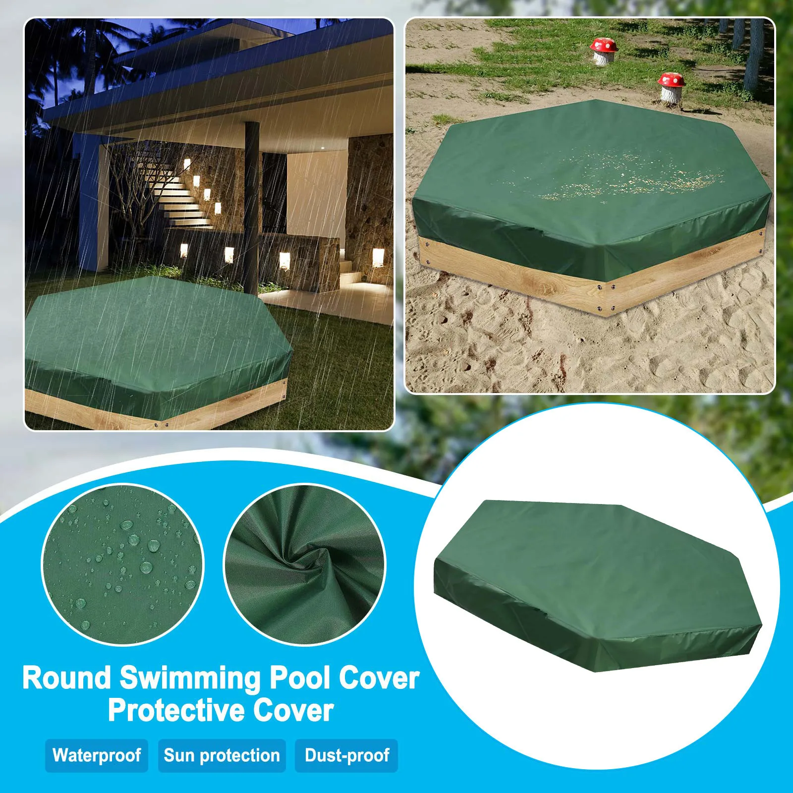 

Slip Covers Cover Swimming Sandpit Pool Cover Children's Sunshade Small Cover Waterproof Patio Lawn & Garden