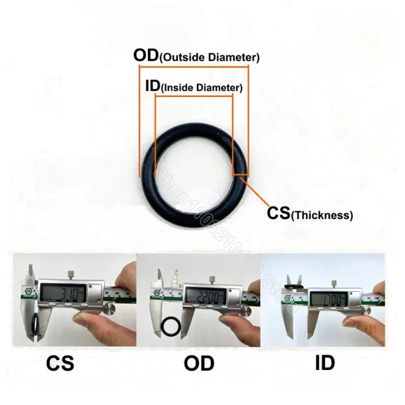 Черные уплотнительные кольца NBR прокладки CS 1 мм Нитриловое бутадиеновое