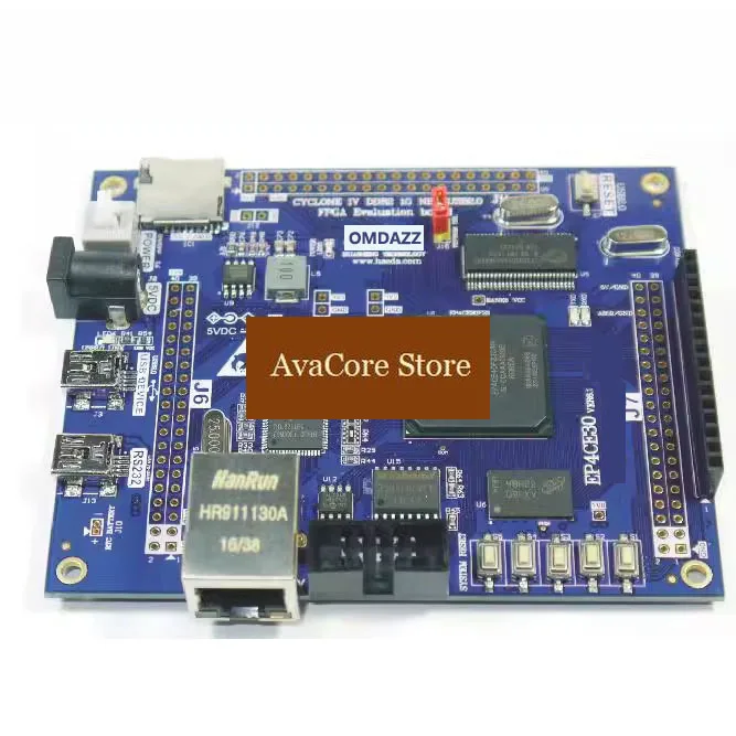 Фото Плата разработки AvaCoreFPGA EP4CE30, учебный комплект EDA с DDR2, USB2.0, TFT-дисплеем, AD/DA, управлением двигателем, Ethernet. №4