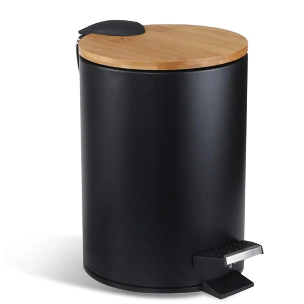 

Mini Trash Can With Lid And Foot Pedal Soft Close 0.8 Gallon3 Liter Garbage Container Bin With Removable Inner Wastebasket