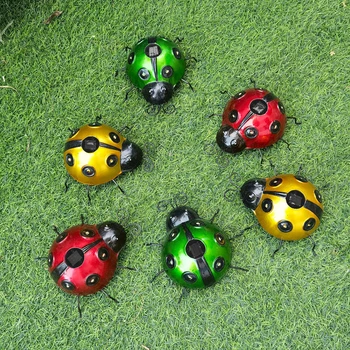 Solar LED Ladybugs Lights Waterproof IP65 Outdoor Yard Art Garden Sculptures Decorations for Garden Yard Patio Landscape Lamp 5