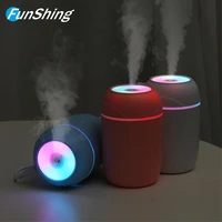 funshing 260ml mini air humidifier usb car aroma essential oil diffuser led light ultrasonic humidifiers aromatherapy for home