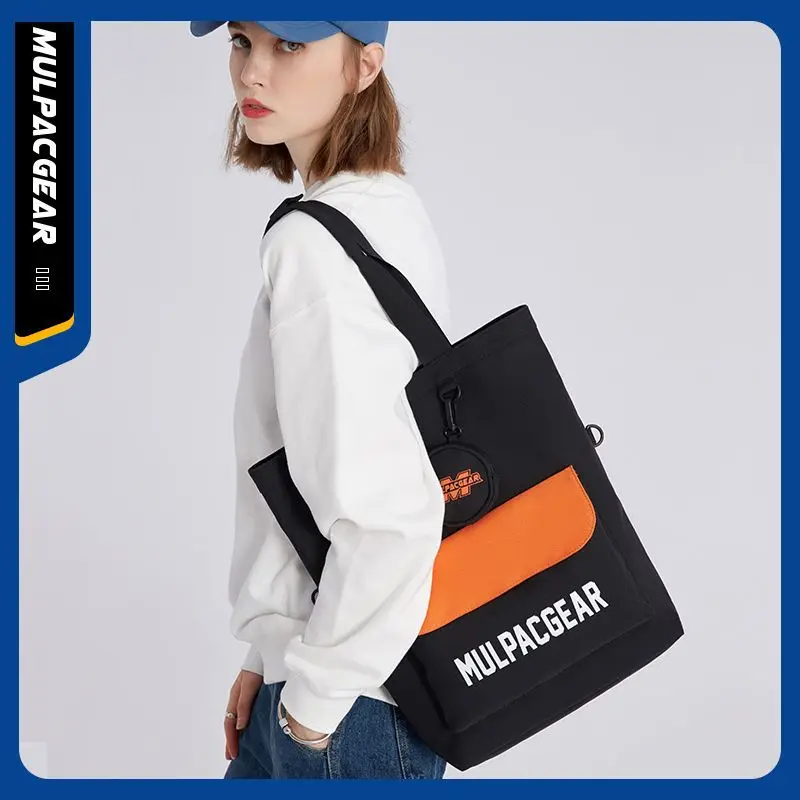 

2022 New Trend Women Handbag Single Shoulder Bag Solid Color Small Square Bag Oxford Waterproof Female Totes Purse