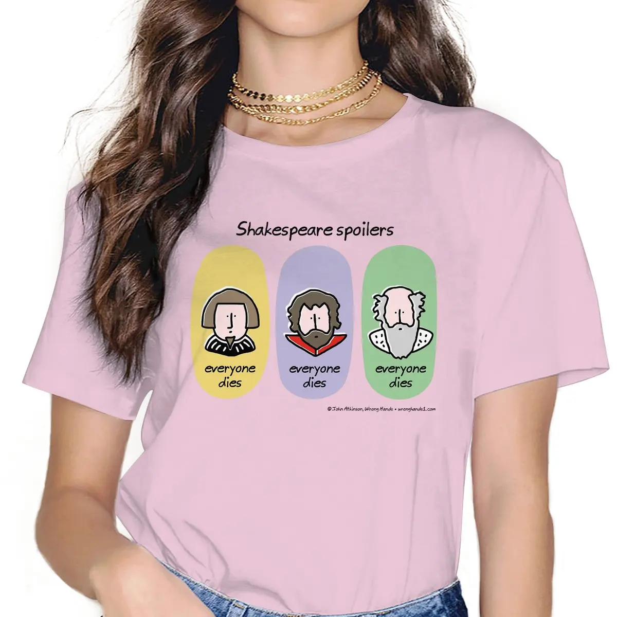 Шекспир 4XL футболки Спойлеры принт девушка футболка забавная одежда