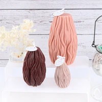 3 sizes irregular wave vase silicone candle mold abstract art pillar craft perfume soap plaster resin making tool home decor
