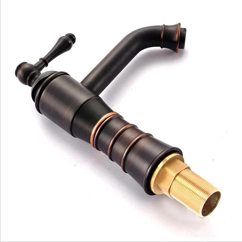 Смеситель для ванной комнаты черный медный смеситель горячей и холодной воды