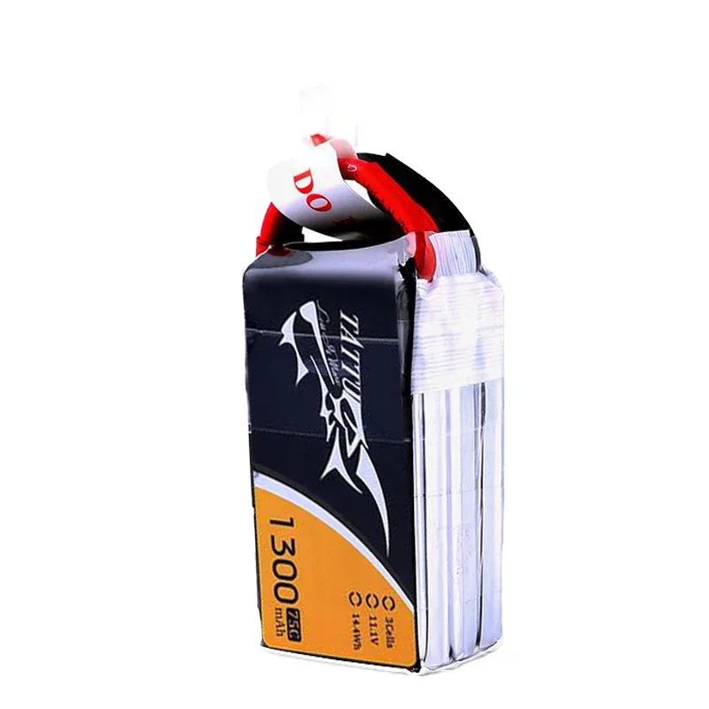 Фото НОВЫЙ TATTU 1300 мАч 75C 11,1 В Lipo аккумулятор с разъемом XT60 для радиоуправляемого вертолета, квадрокоптера, FPV, детали гоночного дрона, аккумулятор 3S №2
