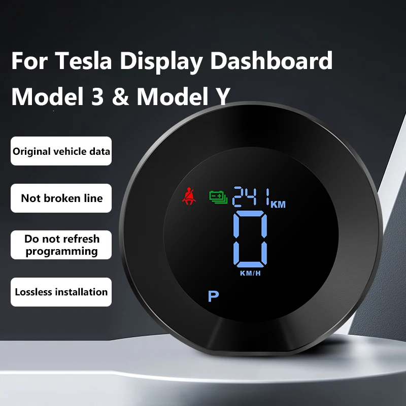 

Спидометр для Tesla Model 3 / Model Y, автомобильный виртуальный ЖК-дисплей, модернизация приборной панели, мультимедийная цифровая панель