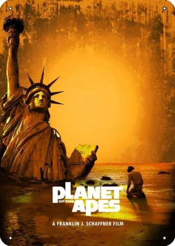 Плакаты с изображением планеты обезьяны минималистичные фильмы металлический