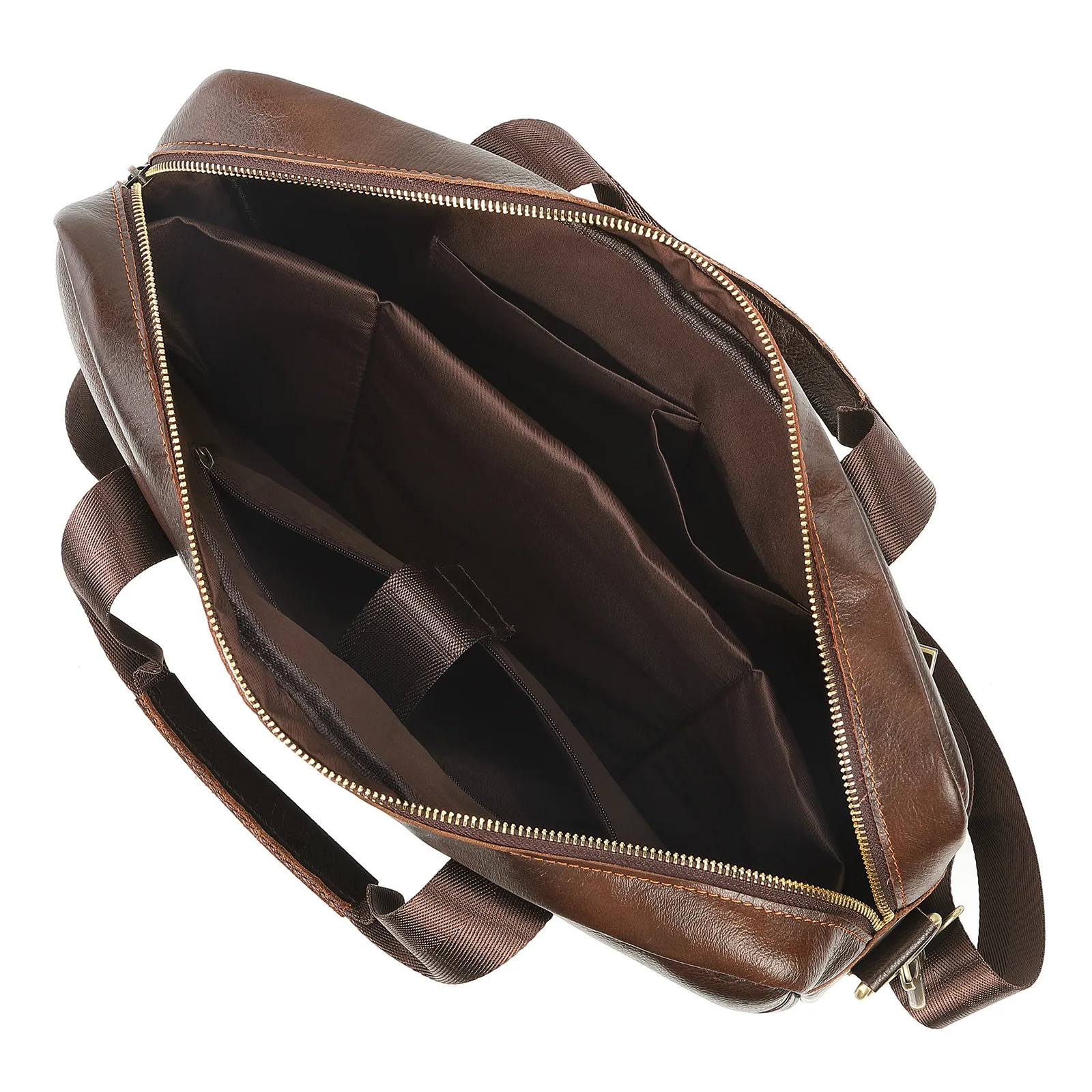 Royal Bagger Briefcase for Men Genuine Cow Leather Retro Business Handbag 15.6 Inch Computer Laptop Messenger Bag Shoulder Bags