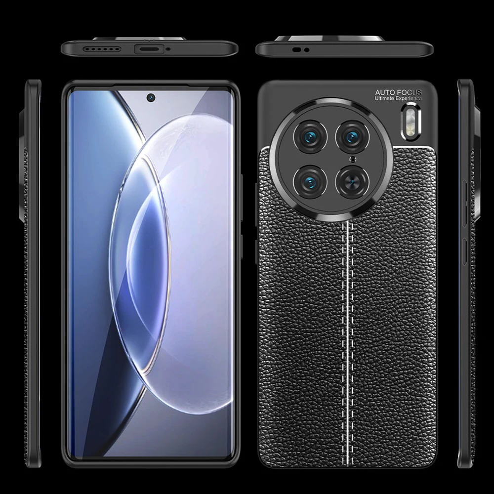 Чехол X90 для Vivo Pro с текстурой личи кожаный мягкий чехол из ТПУ ультраклассический