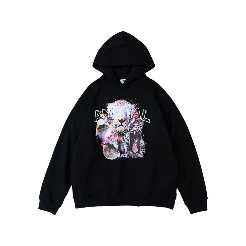 Толстовка мужская оверсайз с длинным рукавом модная повседневная Уличная одежда