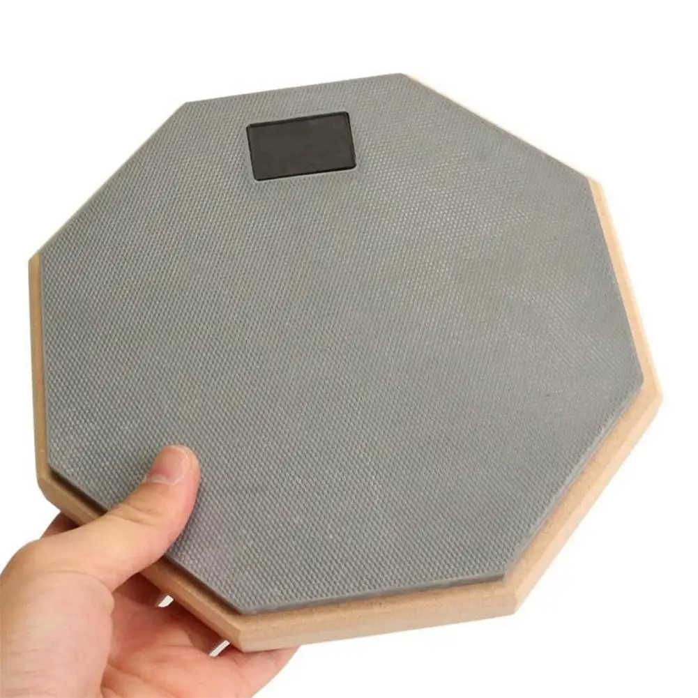 

Деревянный 8-дюймовый барабанный набор для тренировок, барабанный коврик с палочками, нескользящий амортизирующий коврик