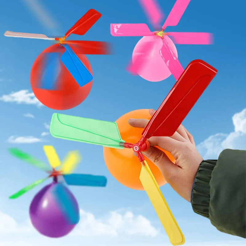 

Balloon Helicopter Toy Colorful Balloons Outdoor Sport Toy for Birthday Party Favor Goodie Bag Fillers Easter Basket