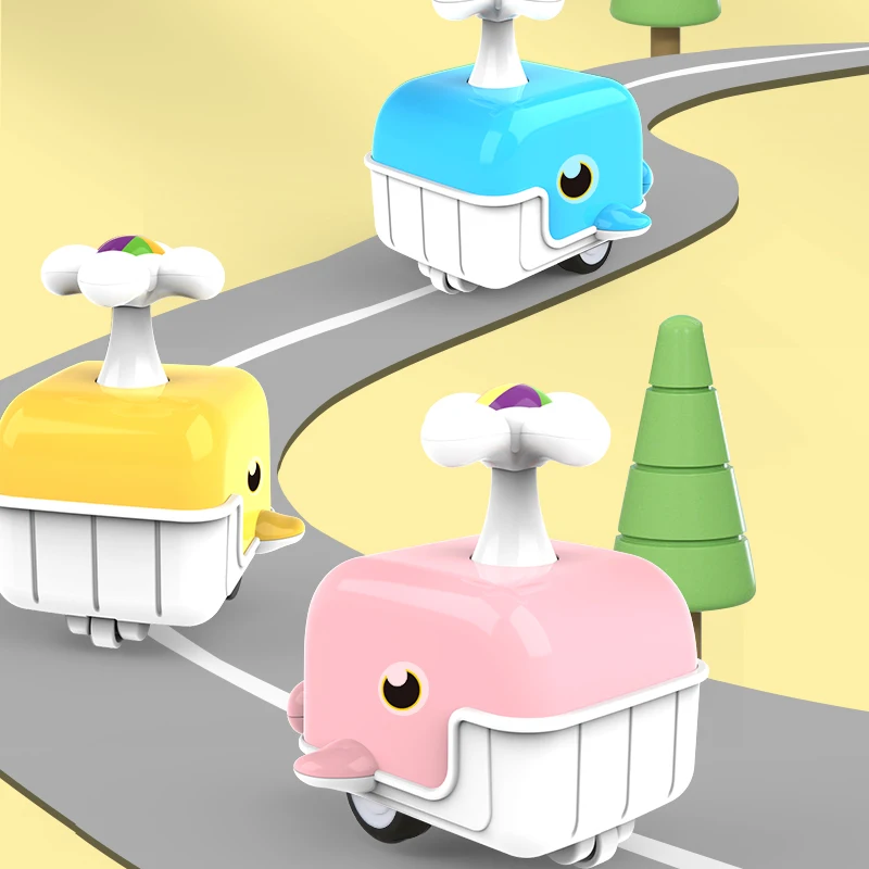 Мультяшная Забавная Инерционная Раздвижная Игрушка-автомобиль С Откатным