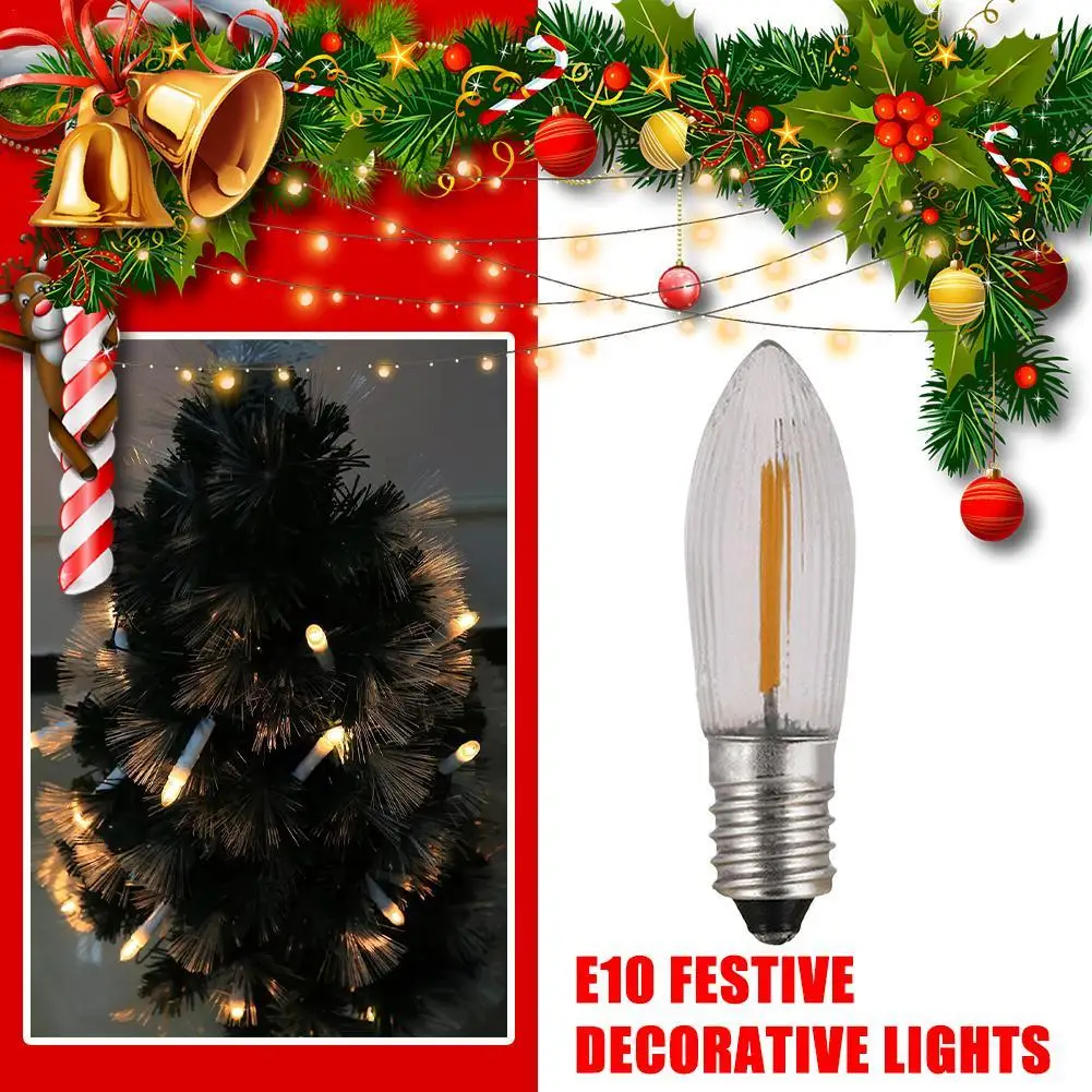 

10Pcs E10 LED Bulbs Light Replacement Lamp Bulbs For Light Chains 10V-55V AC Bathroom Kitchen Home Lamps Replacement Bulb Light
