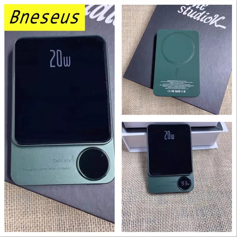 Magnetic Power Bank 10000mAh Macsafe Powerbank  Fast Wireless Charger For iphone 12 13 14Promax External Auxiliary Battery Pack