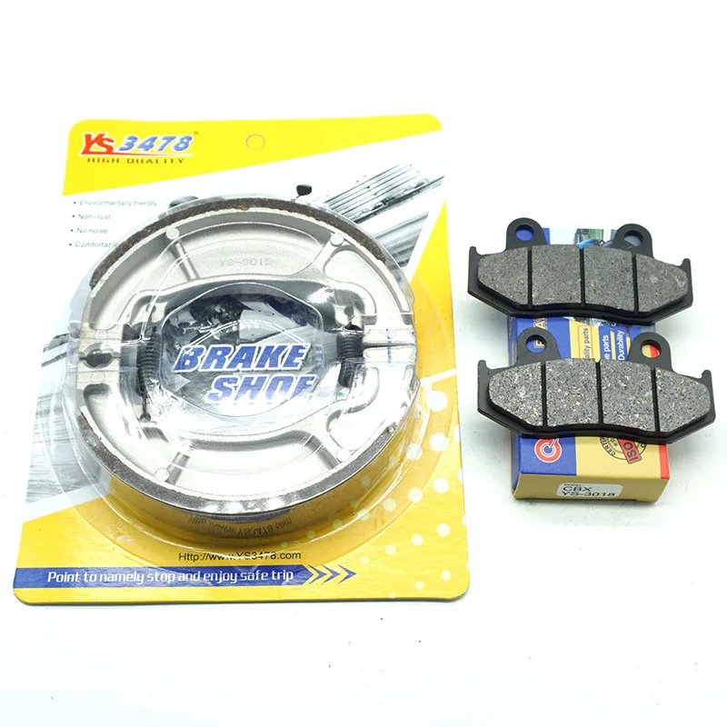 Фото Передние и задние тормозные колодки для мотоциклов HONDA CB223S 2008-2016, BA-MC34, FTR223 2000-2005, 2007-2016, SCR100WH, Spacy 100 2002-2007, SCR №1